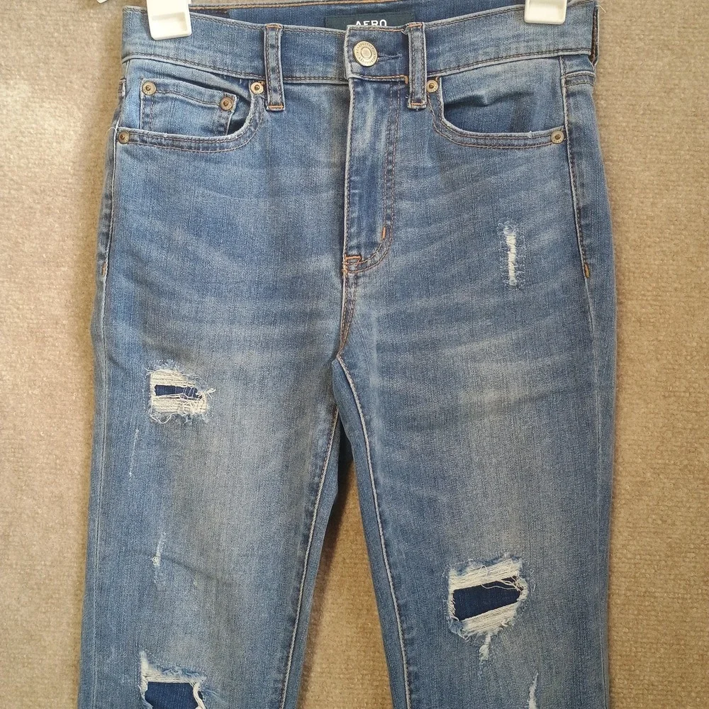 Aeropostale Women's Sz 2 High Rise Jegging Denim Stretch Skinny Jeans 25x28 Aero
